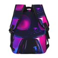 thumbnail image 4 of Disketp Neon Toy Cat Reflections Mochila Estampada para Hombre y Mujer – Mochila Ligera Clásica con Múltiples Bolsillos para Universidad, Trabajo y Viajes-One Size, 4 of 5