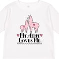 thumbnail image 4 of Inktastic Llama Aunt Loves Me Girls Girls Long Sleeve Toddler T-Shirt, 4 of 5