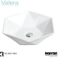 thumbnail image 5 of Karran Usa Vc-601 Valera 18-3/4" Hexagonal Vitreous China Vessel Bathroom Sink - White, 5 of 5