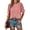 Pink, variant on JemilyShe Womens 2024 Plus Size Fashion Tops 3/4 Sleeve T-Shirts Cute Crewneck Basic Business Tees Blouses