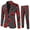 Wine, variant on IROINNID Blazer Suit Set for Men Casual Pocket Blazer Jacket and Pants Printed Suit Two-Pieces Set,Black