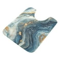thumbnail image 3 of Bathroom Plush Absorbent Mat Single Square Pad 16x24Inches Bath Mat Fluffy Suitable For Bathroom Toilet Living Room Absorb Water Non-Slip Durable Blue Marble Pattern, 3 of 9