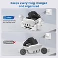 thumbnail image 6 of GAEKOL Charging Dock for Oculus/Meta Quest 3 Accessories, Compact Charging Station for VR Headset Controllers, with LED Display, 2 Rechargeable Batteries, Desk and Wall Mount Charger Display Stand, 6 of 7