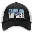 thumbnail image 2 of Men's Top of the World Black/White North Carolina Tar Heels Stockpile Trucker Snapback Hat, 2 of 4