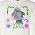 thumbnail image 4 of Inktastic St. Petersburg Florida Cute Swimming Manatee Long Sleeve T-Shirt, 4 of 5