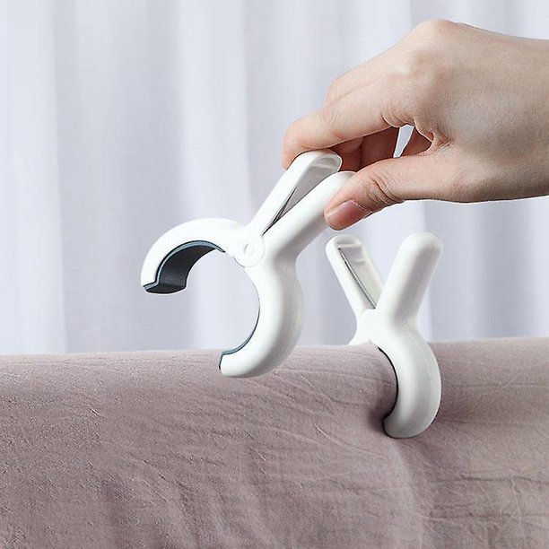 Clips para toallas de playa, 6 piezas Alfileres de tela Clip de secado de edredón Alfileres de tela de plástico Clip para silla de piscina de playa Abrazadera de soporte de agarre fuerte par