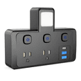 thumbnail image 1 of Multicontactos Usb, Interruptor Independiente Y Luz Nocturna  Malubero Negro, 1 of 3