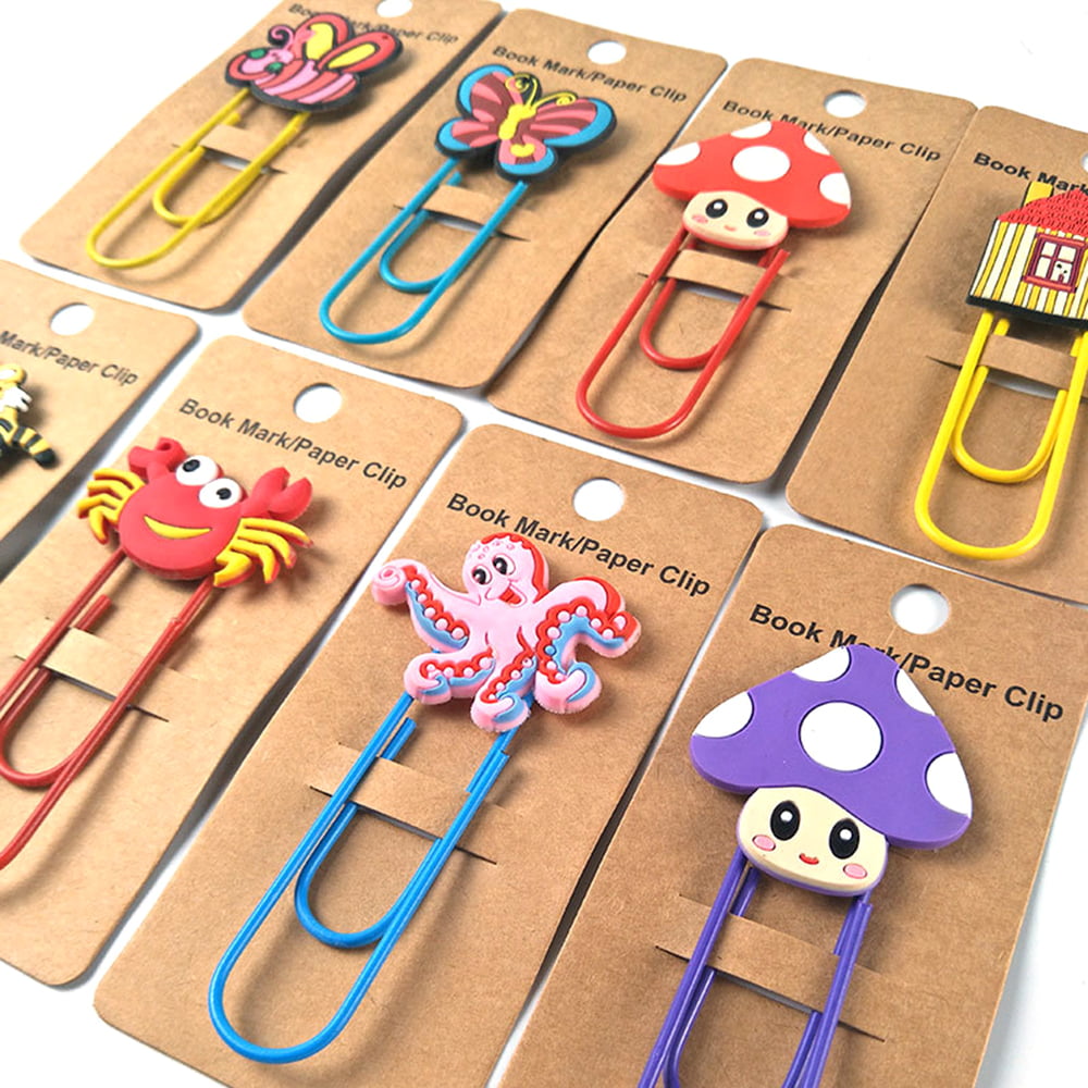 10x 0-9 Metal Bookmark Planner Paper Clip for Book Stationery School Office
