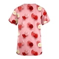 thumbnail image 4 of Valentine's Day Savings Clearance 2024! TAGOLD Women Scrub Tops, Print Scrub Tops, Women's Valentine's Day Printed Pocket Short Sleeve V-Neck Nurse Top, 4 of 4