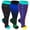 Blue, variant on Hengguang 3 Pairs Plus Size Compression Socks for Women & Men, 20-30 mmHg Wide Calf Extra Large Knee High Flight Socks Compression Stockings for Circulation Support（4xl）