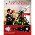 thumbnail image 5 of Christmas Tree Topper Lighted with Built-in Led Rotating Snowflake Projector Lights, 9.6” Hollowed Tree Topper with Silver Spangles Plug In for Indoor Home Xmas  Holiday Night Tree Decor, 5 of 16