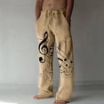 thumbnail image 2 of XINPING Khaki Pants for Men 36x31 Loose Fit Lounge Casual Pants Quick Dry Beach Pant Lightweight Jogging, Workout Trousers, 2 of 5