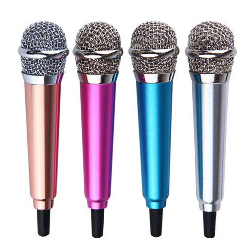 Besufy 3.5mm Mini Condenser Microphone Phone Karaoke Mic with Stand for iPhone Android - Walmart.com