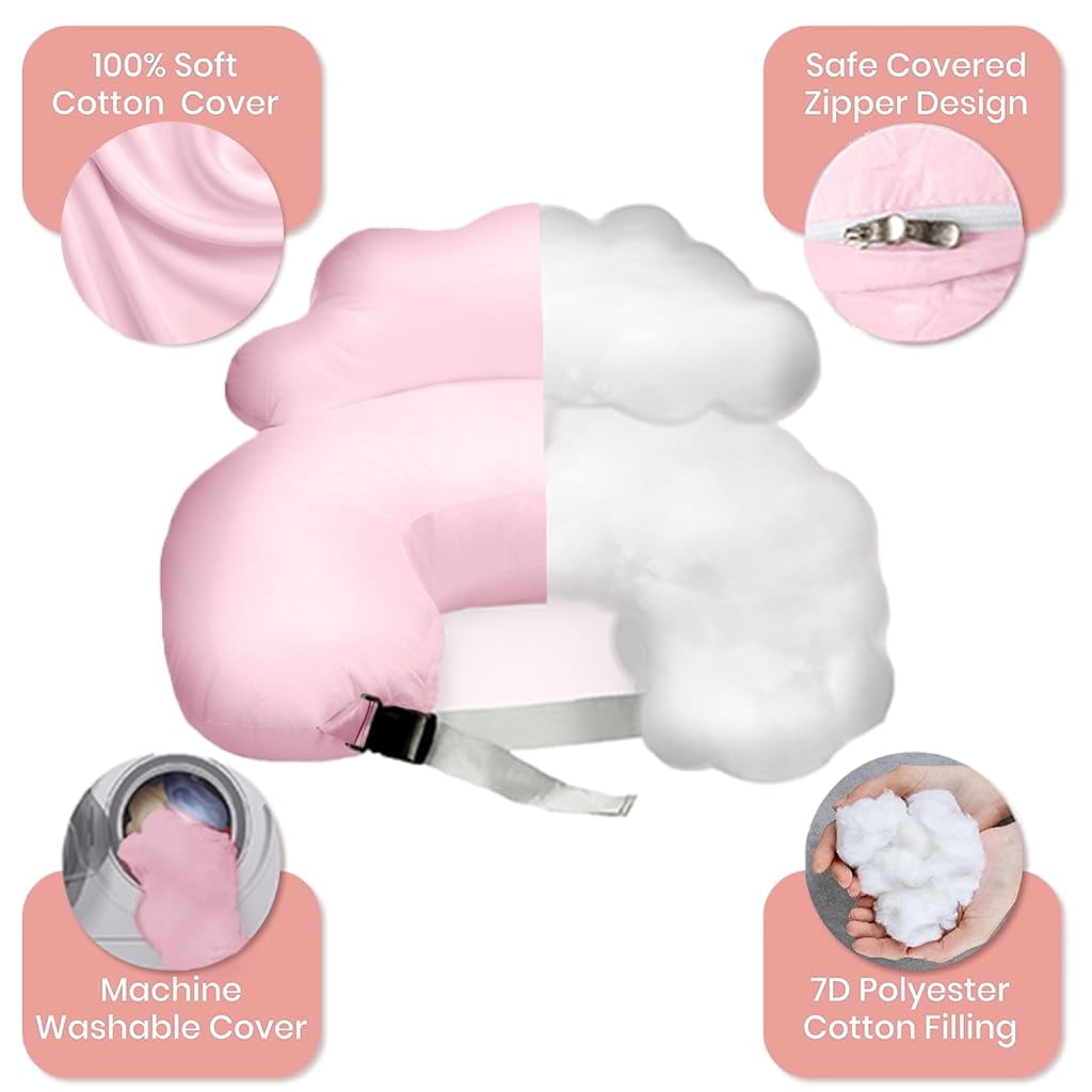 PILLANI Nursing Pillow for Breastfeeding, Breast Feeding Pillow for Mom & Baby Comfort, Baby Registry Search, Removable Cotton Cover, Adjustable Waist Strap, Baby Pillow, Newborn Pillow Supplies