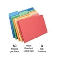 thumbnail image 2 of HITOUCH BUSINESS SERVICES Heavyweight File Folders 1/3 Cut Legal Size Assorted Colors 50/Box, 2 of 4