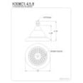 thumbnail image 4 of Kingston Brass K306C1 Vintage 6" Bell-Shaped Brass Shower Head, Polished Chrome, 4 of 4