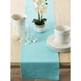 thumbnail image 2 of Aqua & White 2-Tone Ribbed Table Runner 13x108", 2 of 9