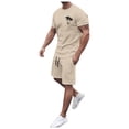 thumbnail image 3 of Playeras De Compresión, Traje De Moda Para Hombre, Camiseta De Manga Corta Con Estampado De Coco De Verano, Pantalones Cortos, Transpirables, Relajantes, Para Vacaciones, Uso Diario, 3 of 7