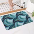 thumbnail image 3 of Blue Gold Wave Marble Pattern Bathroom Rugs Mat,Non Slip Microfiber Bathroom Rug,Rubber Backing,Soft Bathroom Mats for Bathroom Floor,Tub and Shower,17x27in(43x68cm), 3 of 4