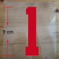 thumbnail image 3 of Parches termoadhesivos de color rojo y negro de 5 a 23 cm con letras para hacer tú mismo, para camisetas de baloncesto, fútbol y ropa, 3 of 5