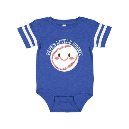 

Inktastic Papa s Little Rookie- baseball Gift Baby Boy or Baby Girl Bodysuit