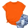 thumbnail image 6 of HAJWOH Womens Tops 2026 Summer Short Sleeve Shirts Beach Vacation Outfits Workout Tshirts Crew Neck Casual Plus Size Clothes M, 6 of 7