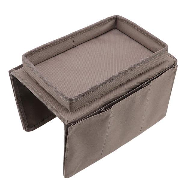 Mesa Con Brazo para Sofá ANGGREK Bandeja de Sofá Lavable de Almacenamiento Inteligente Plegable de Tela Oxford 600D