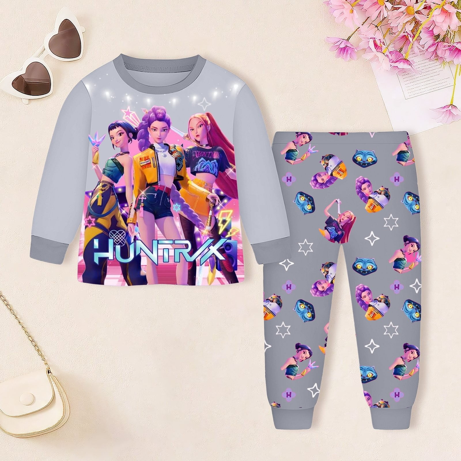 Filles Garcons Ensembles De Pyjamas GUOCU Chauds Doux - Vêtements De Maison - Hiver Épaissi Bleu