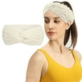 thumbnail image 2 of Clearance! Hassda Womens Winter Headbands Fuzzy Lined Ear Warmer Cable Knit Thick Warm Crochet Headband Gifts Clearance Sale, 2 of 4