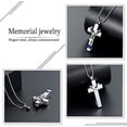 thumbnail image 4 of Cross Urn Necklace For Ashes Of Loved Ones With Birthstone Always In My Heart Cremation Jewelry Keepsake Pendant Women Men, 4 of 8