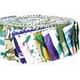 thumbnail image 5 of Soimoi 40Pcs Tropical Print Precut Fabrics Strips Roll Up 1.5x42inches Cotton Jelly Rolls For Quilting - Multicolor-ZX, 5 of 9