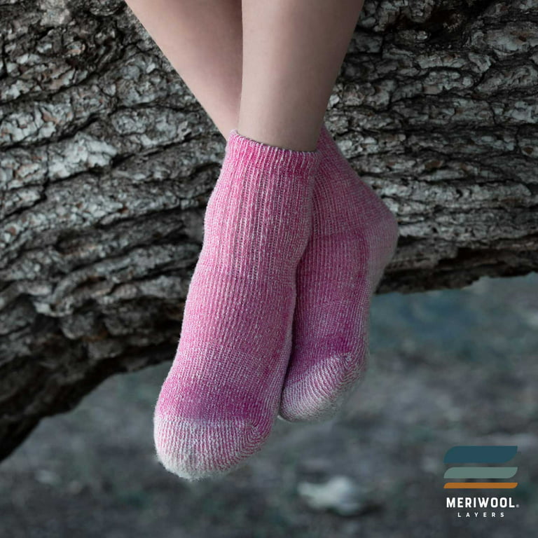 MERIWOOL Kids 3 Pairs Merino Wool Blend Socks - Choose Your Size & Color