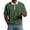QJ146_Army Green, variant on Mens Quarter Zip Polo Shirts Collared Short Sleeve Waffle Pullover Patchwork Loose Fit Tops Wine S