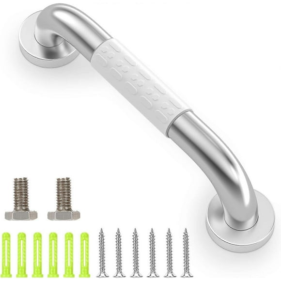 Toilet Grab Bar, Safety Bathtub Handle, Wall-Mounted Stainless Steel Bathroom Grab Bars, Non-Slip Bathtub Handle, Shower Grab Bar for Bathroom WC 30cm