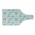 thumbnail image 1 of Fish Cutting Board, Marine Design Ocean Animals Underwater Hand-Drawn in Lively Colors Retro Cartoon Style, Tempered Glass Cutting and Serving Board, Wine Bottle Shape, Multicolor, by Ambesonne, 1 of 1