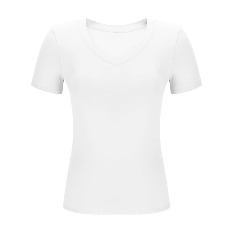 Splendid Women's Deep V-Neck Modal Tee - Soft, Lightweight T-Shirt In White