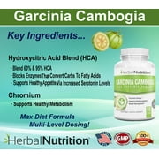 Garcinia Cambogia 90 Count Bottle 60% and 95% HCA Blend 700mg - 2400mg Supports Weight Management