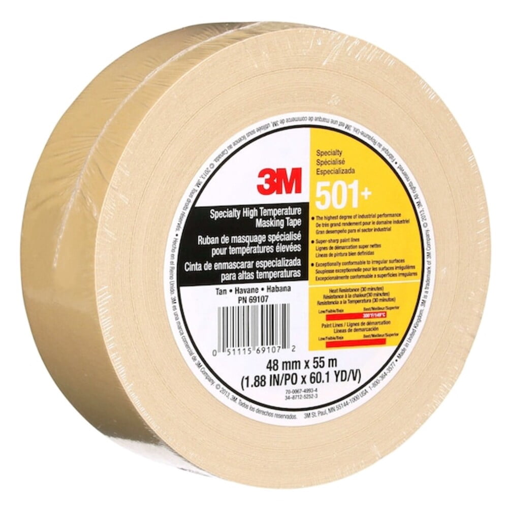 3m Masking Tape,1 7/8" W,60 yd L,Tan 501+