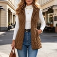 thumbnail image 4 of Zormilly Womens Puffer Vest Winter Sleeveless Open Front Lapel Collar Puffer Jacket with Pockets Warm Quilted Vest, S-3XL, 4 of 6