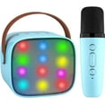 thumbnail image 1 of Karaoke Machine Kids, Portable Bluetooth Karaoke Machine with Microphone for Kids Adults, Voice Changing Effects & LED Lights, 1 of 5