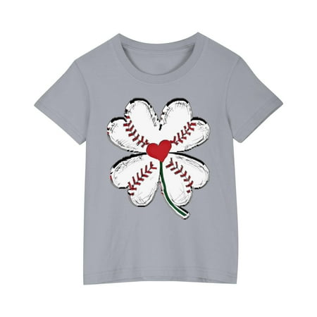

Fengyings Clearance Toddler Girls Boys T-Shirt Short Sleeve Shirt Cute Graphic Print Summer Tops Tees