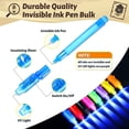 thumbnail image 2 of Bolígrafos de tinta invisible GIFTINBOX, paquete de 12 con luz UV y cuaderno, 2 of 7