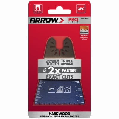 

Arrow Fastener 3 Piece 2-11/16 Japanese Tooth Hardwood Blade. Triple-ground high c