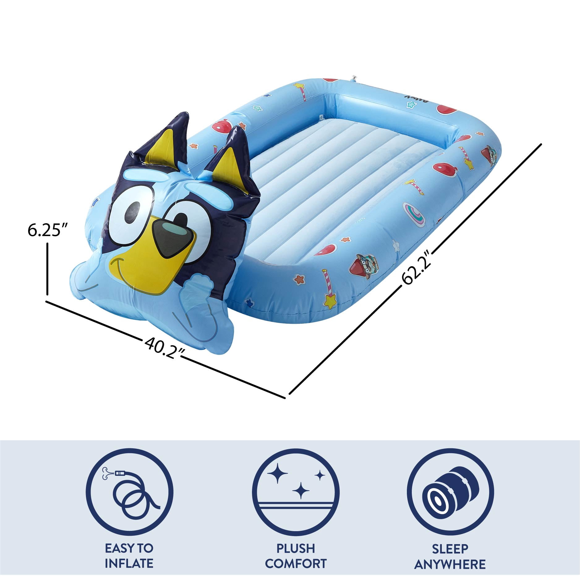 Bluey Inflatable Portable Kids Travel Bed