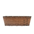thumbnail image 4 of Home Basics Large Faux Rattan Basket with Cut-out Handles, Coffee, 4 of 6