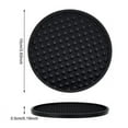 thumbnail image 3 of 6 Pcs Coasters for Drinks with Holder, Silicone Coasters with Grooved Design Non-Slip Cup Mat for Coffee, Beer, Tabletop Protection Pad(Black), 3 of 7