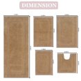 thumbnail image 2 of Home Weavers Classy Bathmat 100% Cotton Bathroom Rugs Set, Washable Rug, Extra Soft and Absorbent bath Rug, Kitchen Mat, Bath Mat Set, Bath Floor Mat Non Slip, 5 Piece Set with Contour, Linen Rug, 2 of 5