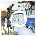 thumbnail image 4 of Balery Rabbit In The Rain Pattern Men's Boxer Briefs, Soft and Breathable Cotton Underwear with nylon Waistband-Small, 4 of 5