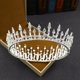 thumbnail image 5 of Zhuge Tiara de boda para novia, diadema de princesa, corona de novia, joyería para el cabello con diamantes de imitación de cristal, decoración para novia, cumpleaños, graduación, boda (plateada), 5 of 5