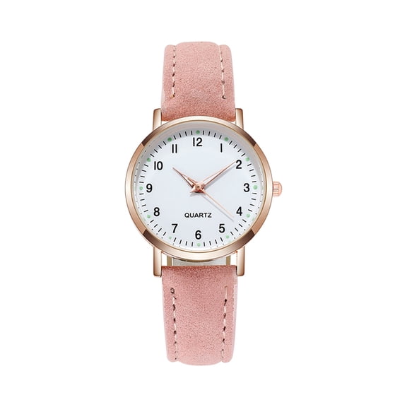 Resicozy Ladies Watches Leather Strap Wrist Watches Dial Arabic Numerals Watch with Leather Strap B One Size